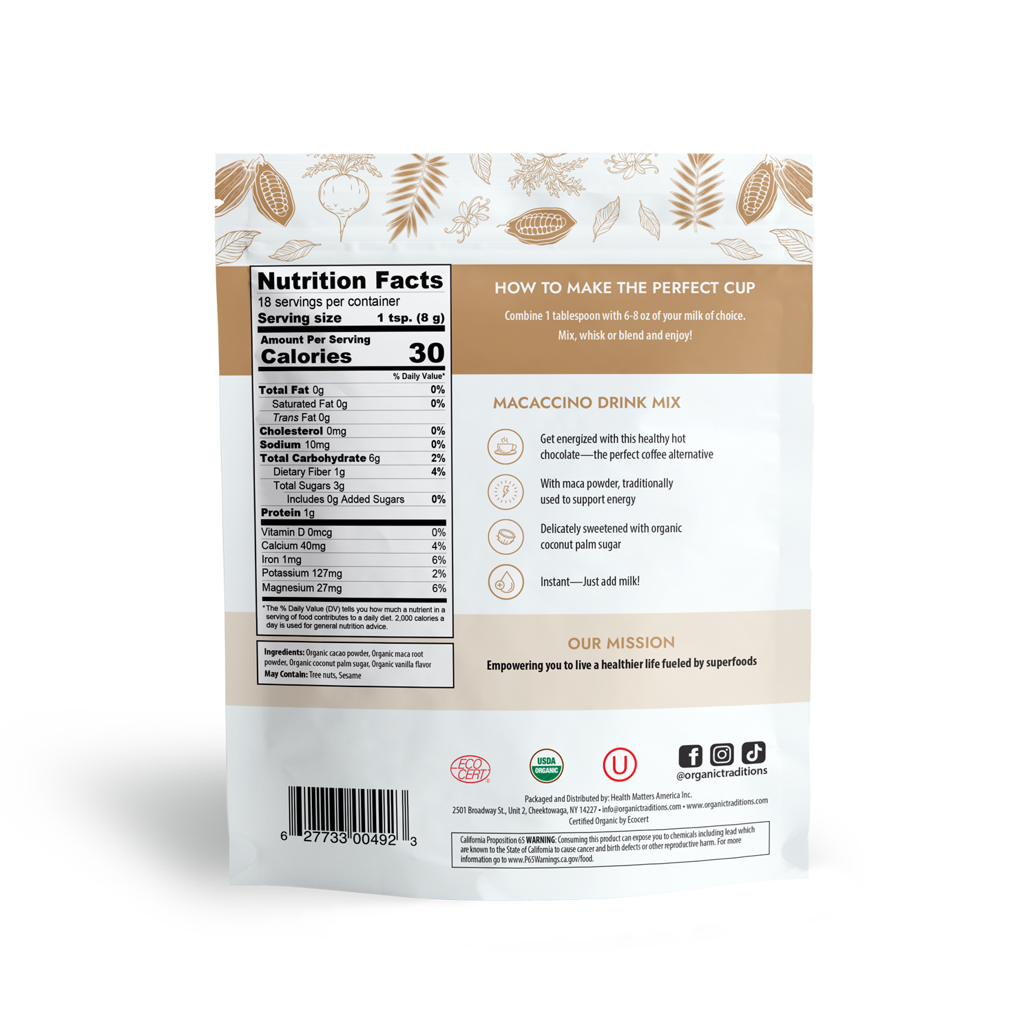 Organic Macaccino Drink Mix