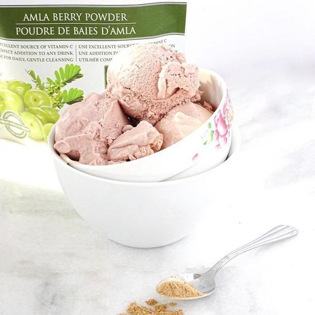 Dairy-Free Amla & Strawberry Ice Cream
