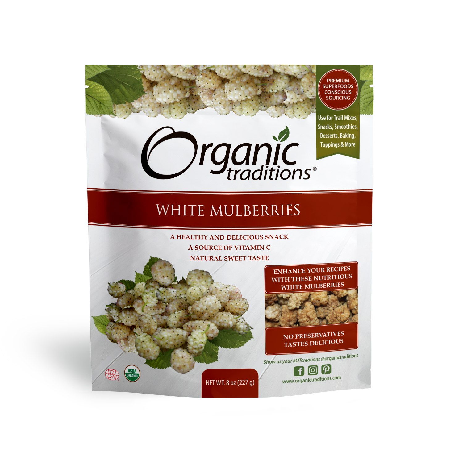 Organic Mulberries, White